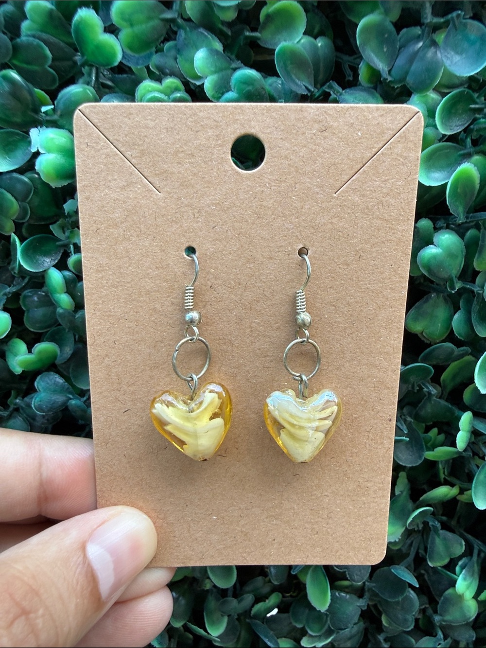 Handcrafted Murano Glass Heart Drop Earrings